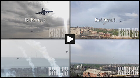 Bakhmut: Russian Su-25 flight over the city on the way to Chasiv Yar