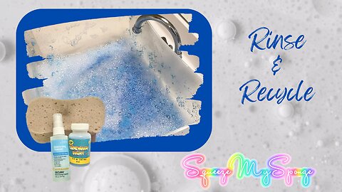 Squeeze My Sponge Rinse Recycle Settled Baby Blue Suds ASMR Squeezing Part 2 Crayola Secura