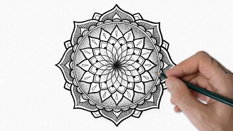 How to Draw a Simple Mandala for Beginners | Step by Step