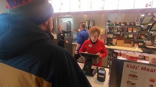 She may be retirement age but loves her job and taking care of guests at Chick-fil-A