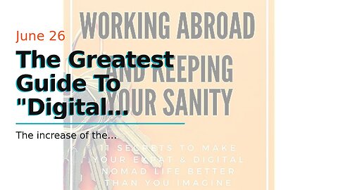 The Greatest Guide To "Digital Nomad Lifestyle Hacks: Tips for Saving Money While Working Remot...