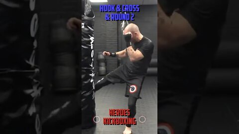 Heroes Training Center | Kickboxing & MMA "How To Double Up" Hook & Cross & Round 2 | #Shorts