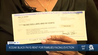 Rapper Kodak Black pays rent for 28 West Palm Beach families facing eviction