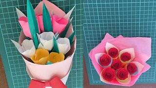 Paper flowers bouquets . How to make paper flowers bouquets.