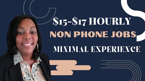 Apply Fast| Earn $15-$17 Hourly| Minimal Experience| No Degree Jobs| No Phone Jobs Work From Home