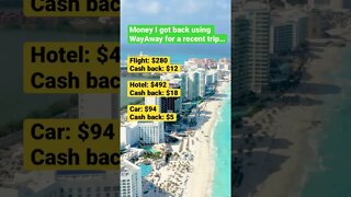 WayAway Travel Cash Back (link in description) #shorts