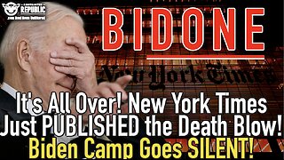 It’s All Over! New York Times Just PUBLISHED the Death Blow! Biden Camp Goes SILENT!