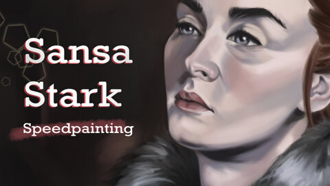 Digital art/speedpainting/timelapse tutorial- Sansa Stark (Lofi/Hiphop) chill, no voiceover