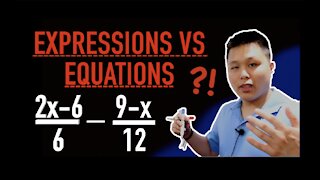 Math Expressions vs Equations | CAVEMAN CHANG