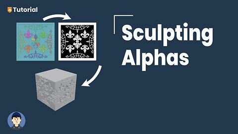 How to make sculpting alphas from 3D object in Blender [3.2]