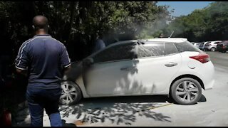 SOUTH AFRICA - Durban - UKZN security building petrol bombed (Videos) (93E)