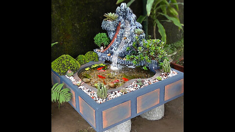 Easy to construct a beautiful waterfall aquarium