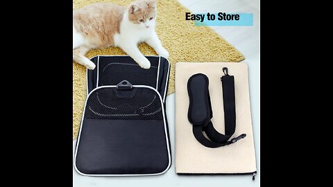 Comsmart Cat Carrier, Pet Carrier Airline Approved Pet Carrier Bag Collapsible 15 Lbs Dog Carri...