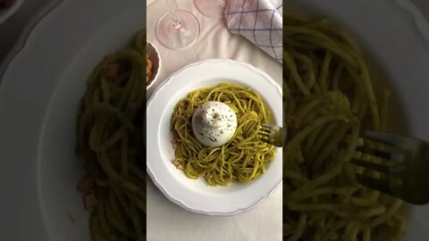 Pasta with Poached eggs