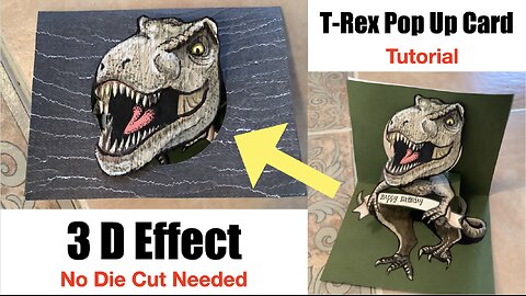 Pop Up T-Rex Card Tutorial