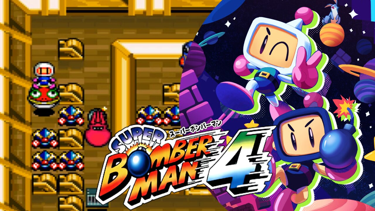 03-Title Screen (Super Bomberman 4)(SNES) 