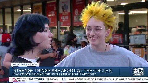 Fans gather at Tempe Circle K to watch 'Bill and Ted's Excellent Adventure’
