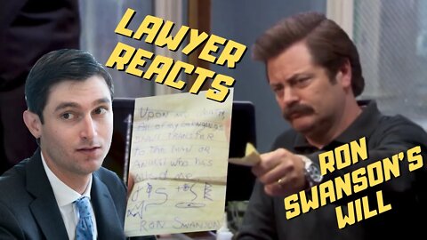 Lawyer Reacts to Ron Swanson's WILL | Is it legally valid? | Parks and Recreation