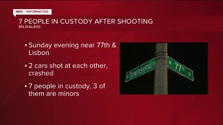 7 people in custody, 1 injured following shooting