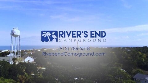 Aerial Video of River's End Campground and RV Park on Tybee Island Georgia