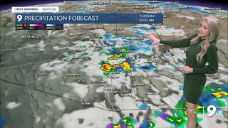 Rain and snow showers linger through tonight