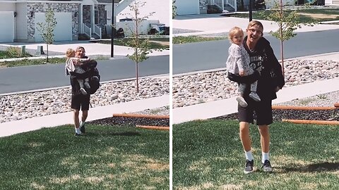 Big Brother Returns Little Sister's Joyful Greeting With Warm Embrace