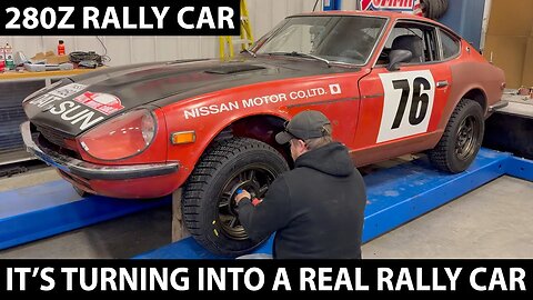 1976 Datsun 280z - Fitting a Set of Real Rally Tires