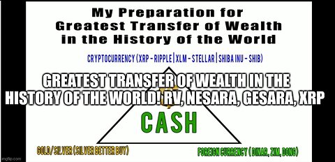 Greatest Transfer of Wealth in the History of the World! RV, NESARA, GESARA, XRP