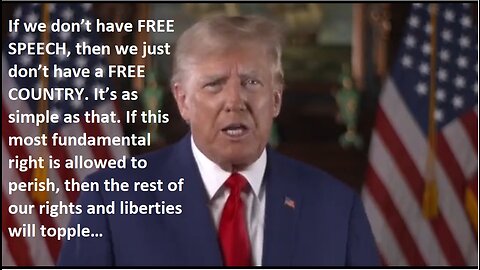BREAKING: President Trump announces free speech policy plan for 2024!