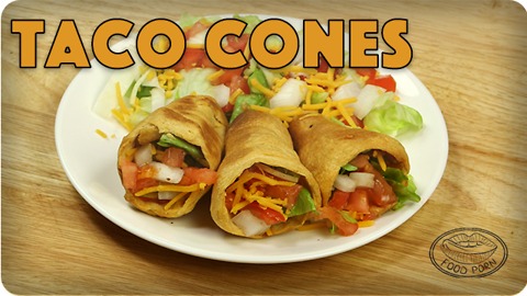 Crescent roll recipes: Taco cones