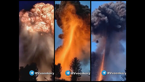 Khmelnytskyi: Video footage of massive explosions at close range