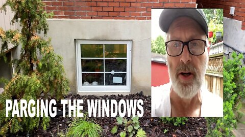 Episode 86 A 110 Year Old Basement Renovation Part Eleven - Parging the Windows