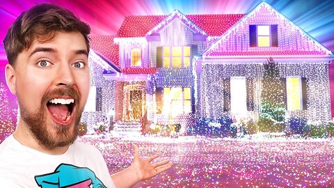 I Put 1,000,000,000 Christmas Lights On A House (World Record)