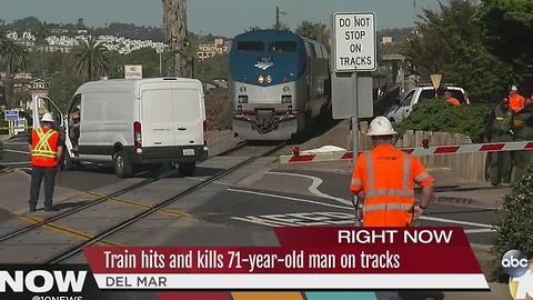 Train hits and kills 71-year-old man on tracks