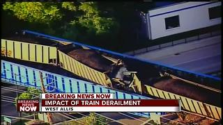 Lanes open after train derailment