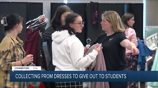 Collecting prom dresses to give out to students