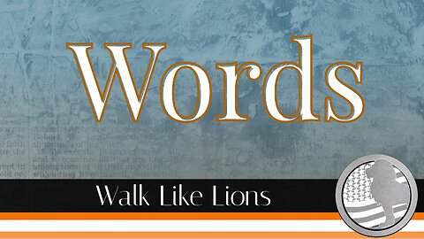 "Words" Walk Like Lions Christian Daily Devotion with Chappy Apr 3, 2023