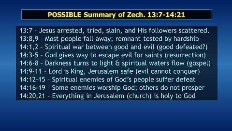 Video Bible Study: Zechariah - #21