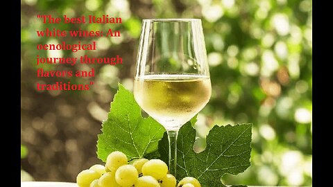 "The best Italian white wines: An oenological journey through flavors and traditions"
