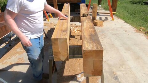 Timber Framing: Mortising the housing for a tie beam spline