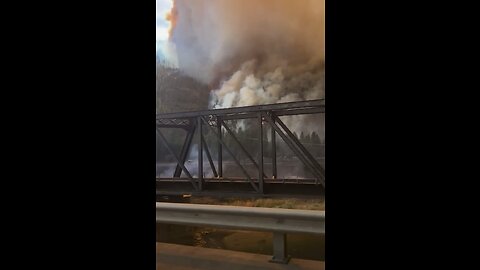 Canada BC fires blaze devastation views from the motorway initially?