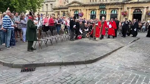 King Charles III Assention Proclamation in the City of Wells, Somerset
