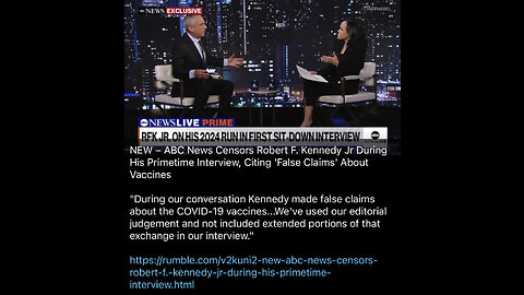 TSVN345 5.2023 ABC News Censors Robert F Kennedy Jr. During Primetime Interview