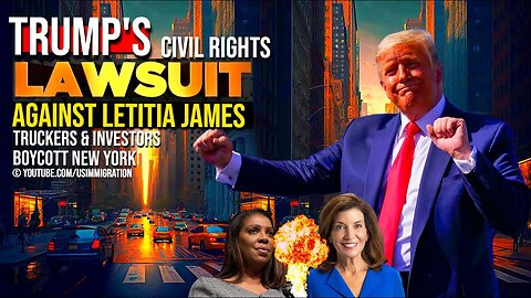 NYC Protest Begins🔥Truckers Block New York! TRUMP CIVIL RIGHTS Lawsuit on NY AG Letitia James🚨