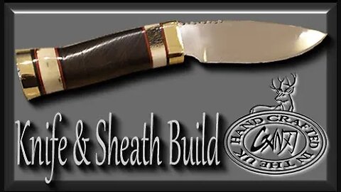 SKINNING KNIFE & SHEATH BUILD - START TO FINISH, WALNUT, BRASS AND DEER ANTLER