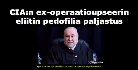 CIAn ex operaatioupseerin eliitin pedofilia paljastus