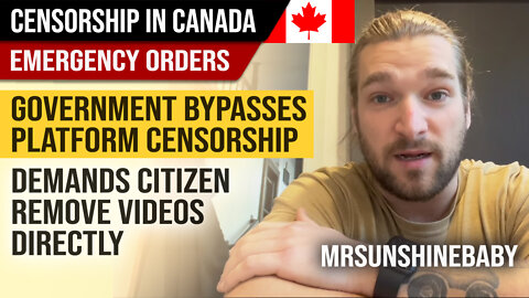 Emergency Orders: Gov't Bypasses Platform Censorship : Demands Citizen Remove Videos Directly