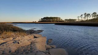 Sunset Time-Lapse over the Skipper Bay Salt Marsh - Winter 2022