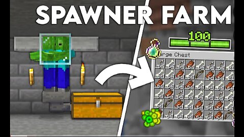Minecraft Easy Zombie & Skeleton Mob Spawner XP Farm | Tutorial 1.20