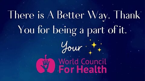 Happy New Year from all of us at World Council for Health!